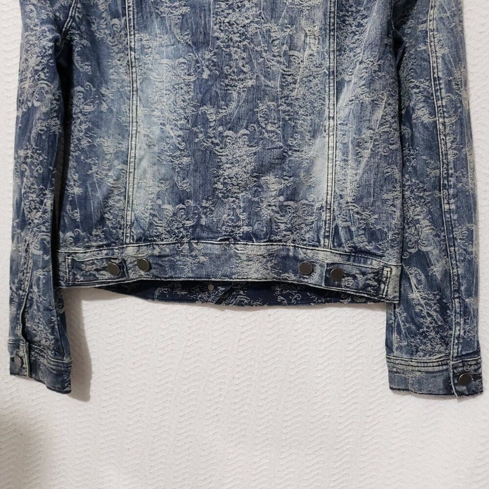 Liverpool Jeans Company Denim Distressed Blue Acid Wash Women's Jacket L - Picture 11 of 16